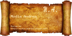 Modla Andrea névjegykártya